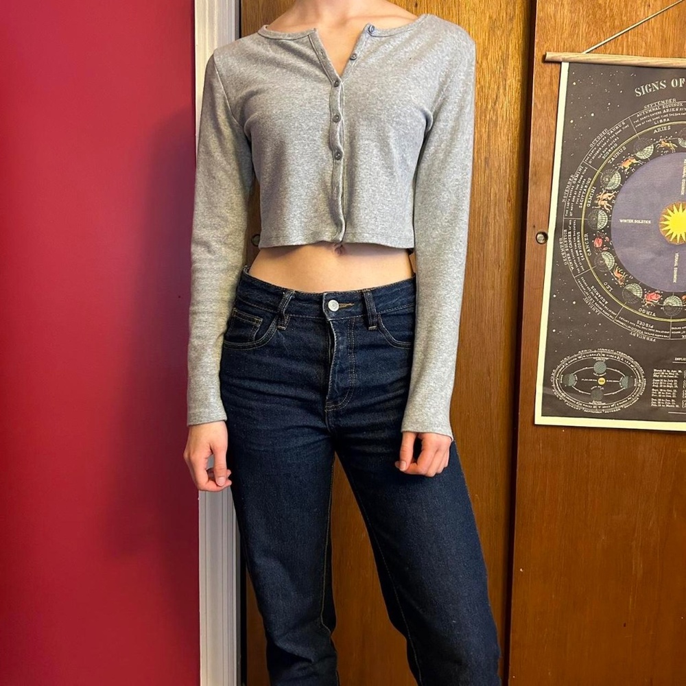 Gray Button Up Shirt - Size M from Sunday Best by Aritzia